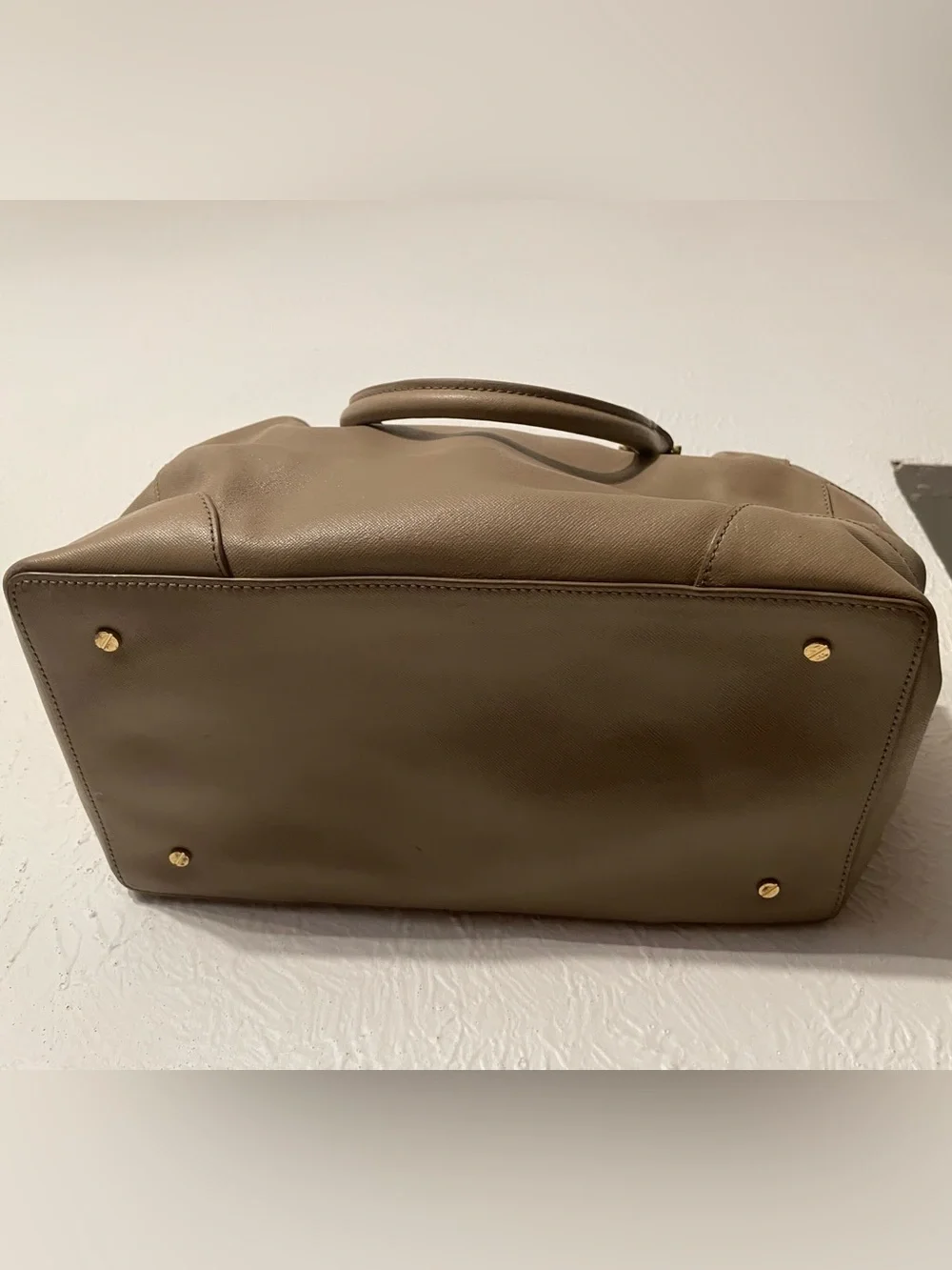 Tory Burch Leather Dome Satchel with Gold Hardware